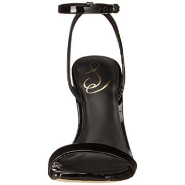 Sam Edelman Orchid Heeled Sandal Black Patent 9 Medium