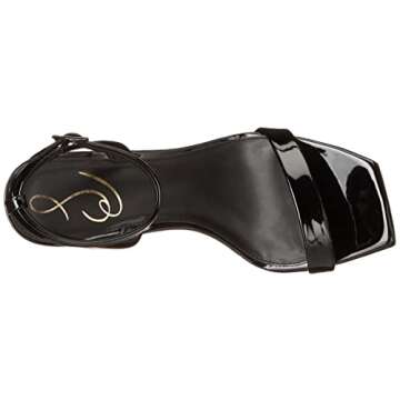 Sam Edelman Orchid Heeled Sandal Black Patent 9 Medium