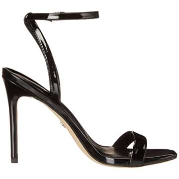 Sam Edelman Orchid Heeled Sandal Black Patent 9 Medium