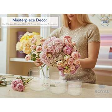 Royal Imports Acrylic Vase – Durable Decorative Centerpiece