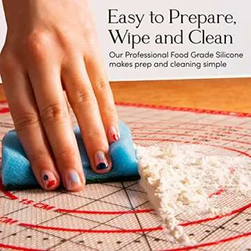 Kitzini Silicone Pastry Mat - Non Slip & BPA-Free