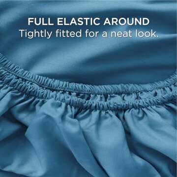 Bedsure Queen Sheet Set - 4 Pieces Soft Queen Size Sheets - Breathable & Cooling - Hotel Luxury - Easy Care Polyester Microfiber Bedding for Women, Men, Teal Blue