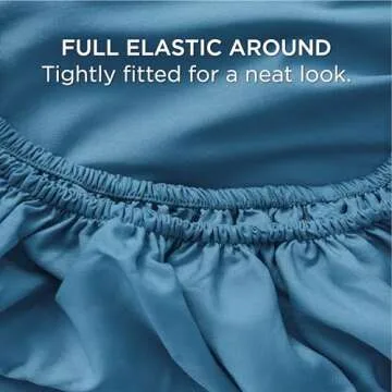 Bedsure Queen Sheet Set - 4 Pieces Soft Queen Size Sheets - Breathable & Cooling - Hotel Luxury - Easy Care Polyester Microfiber Bedding for Women, Men, Teal Blue