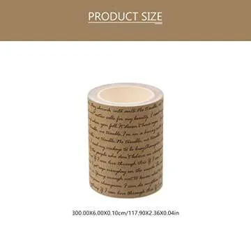 Adhesive Tapes Vintage Washi Tape Decorative Adhesive Wrapping Tape Writable Kraft Paper Sticker for...