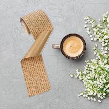 Adhesive Tapes Vintage Washi Tape Decorative Adhesive Wrapping Tape Writable Kraft Paper Sticker for DIY Crafts Journals Planners Photo Frame Scrapbooking Wrapping 2 Rolls Goon Tape