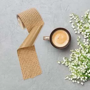 Adhesive Tapes Vintage Washi Tape Decorative Adhesive Wrapping Tape Writable Kraft Paper Sticker for DIY Crafts Journals Planners Photo Frame Scrapbooking Wrapping 2 Rolls Goon Tape