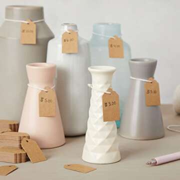 1000 Pack Small Kraft Paper Gift Tags for All Occasions