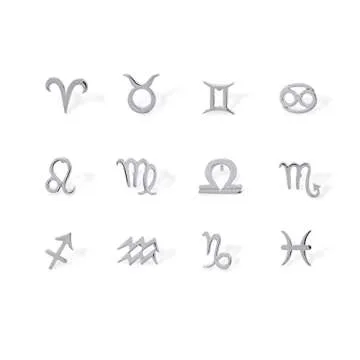 Boma Jewelry Sterling Silver Taurus Zodiac Sign Stud Earrings