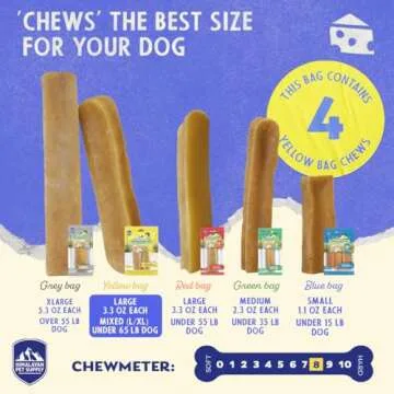 Himalayan Yak Cheese Dog Chews, 100% Natural & Long Lasting