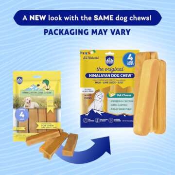 Himalayan Dog Chew Original Yak Cheese Dog Chews, 100% Natural, Long Lasting, Gluten Free, Healthy & Safe Dog Treats, Lactose & Grain Free, Protein Rich, Mixed Sizes, Dogs 65 Lbs & Smaller, 9.9 oz