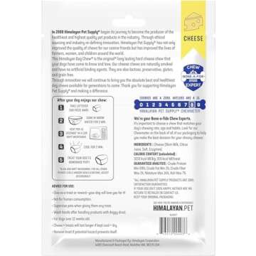 Himalayan Dog Chew Original Yak Cheese Dog Chews, 100% Natural, Long Lasting, Gluten Free, Healthy & Safe Dog Treats, Lactose & Grain Free, Protein Rich, Mixed Sizes, Dogs 65 Lbs & Smaller, 9.9 oz