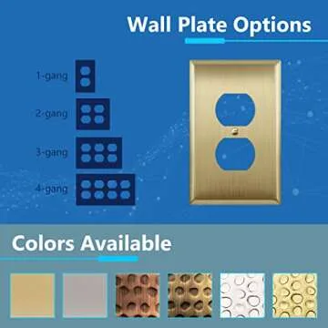LIDER 1-Gang Stainless Steel Wall Plate - Brushed Brass