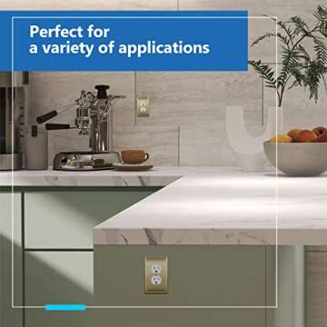 LIDER 1-Gang Stainless Steel Wall Plate - Brushed Brass