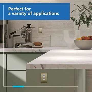 LIDER 1-Gang Stainless Steel Wall Plate - Brushed Brass