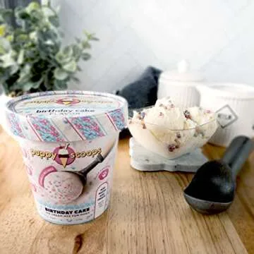 Puppy Scoops Dog Ice Cream Mix - Just Add Water and Freeze at Home, Powder Mix with Ice Cream Cup an...
