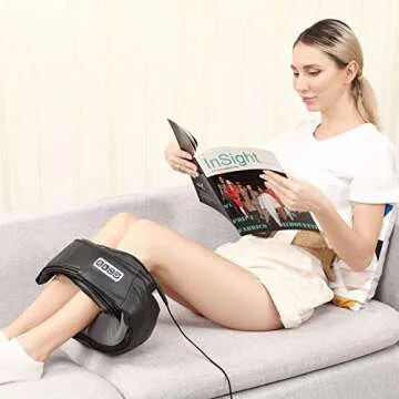 Venanoci Back Massager, Electric Back Massage with Soothing Heat, Deep Tissue 3D Kneading Massage for Shoulder, Leg, Body Muscles Pain Relief Relax at Home, Office, Car