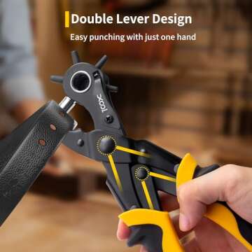 XOOL 2 in 1 Leather Hole Punch Kit for Crafts and DIY