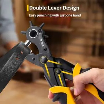 XOOL 2 in 1 Leather Hole Punch Kit for Crafts and DIY