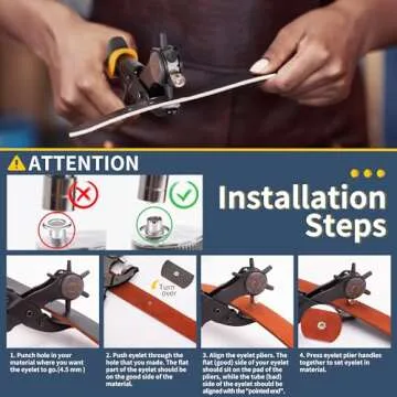 XOOL 2 in 1 Leather Hole Punch Kit for Crafts and DIY