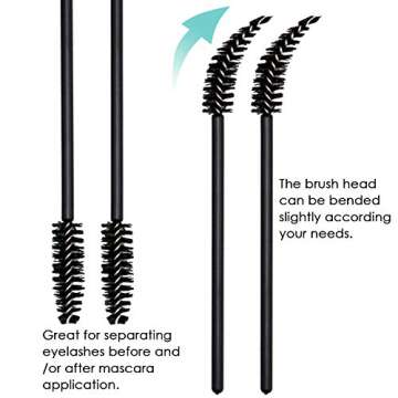 300 Pcs Disposable Mascara Wand Eyelash Brush for EyeLash Extension Supplies