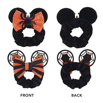 JIAHANG Halloween Mouse Ear Hair Scrunchies Set for All Ages