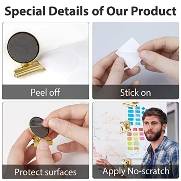 VNDUEEY Heavy Duty Magnetic Clips - Stylish Fridge Accessories
