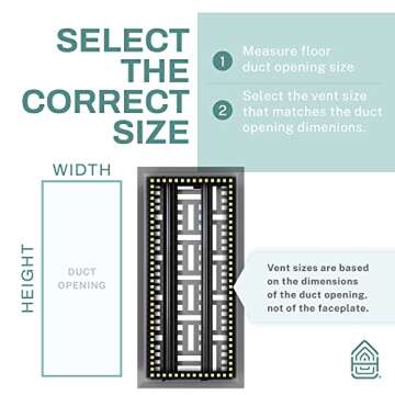 Home Intuition Basketweave Floor Vent Cover 4X10 Inch Floor Register with Mesh Cover Trap Heat and Air Walkable Metal Floor Vent for HVAC Duct, Polished Brass