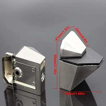 Metal Adjustable Wood/Glass Shelf Bracket Wall Mount 2 Pcs or One Pair, Brushed Nickel