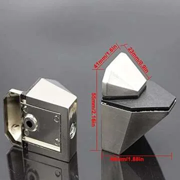 Metal Adjustable Wood/Glass Shelf Bracket Wall Mount 2 Pcs or One Pair, Brushed Nickel