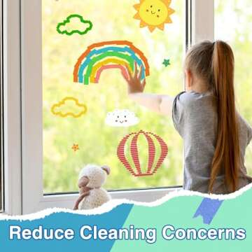 OWLKELA Colored Masking Tape 0.6" x 16 Yard Per Roll, 6 Rolls Rainbow Colors Painting Tapes, Painters Tape, Craft Tape, Labeling Tape, Paper Tape for Crafts & DIY Projects