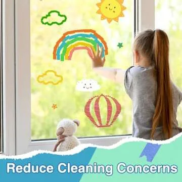 OWLKELA Colored Masking Tape 0.6" x 16 Yard Per Roll, 6 Rolls Rainbow Colors Painting Tapes, Painters Tape, Craft Tape, Labeling Tape, Paper Tape for Crafts & DIY Projects