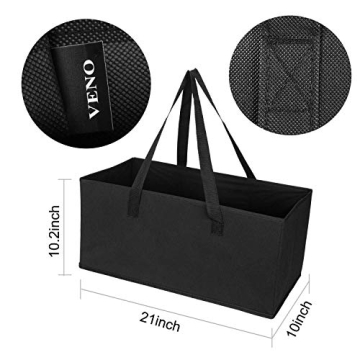 VENO Extra Large Reusable Grocery Bags - Eco-Friendly & Durable