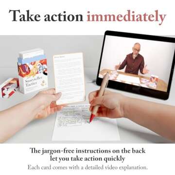 Pip Decks Storyteller Tactics Card Deck, Business Tool to Improve Your Influence and Persuasion in Workshops, Sales Pitches, Presentations and More, 54 Cards in a Case