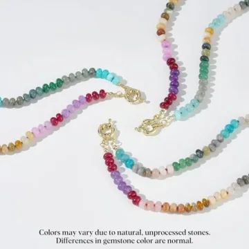 KissYan Colorful Gemstone Necklace for Women Online