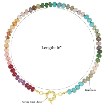 KissYan Colorful Gemstone Necklace for Women Online