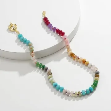 KissYan Colorful Gemstone Necklace for Women Online