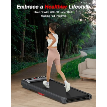WELLFIT Walking Pad Treadmill for Home Office Fitness