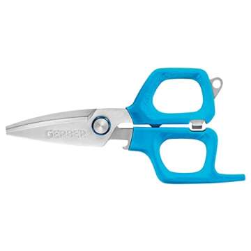 Gerber Gear Neat Freak Fishing Scissors - Durable & Ergonomic Saltwater Tool with Crimper