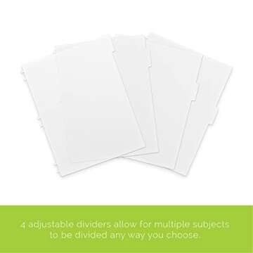 Rocketbook Multi-Subject Smart, Scannable Notebook with Dividers | Lined Reusable Notebook with 1 Pilot Frixion Pen & 1 Microfiber Cloth | Dark Blue, Letter Size (8.5" x 11")