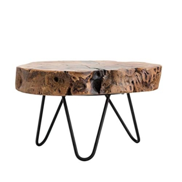 TJ Global Natural Edge Wooden Cake and Plant Stand