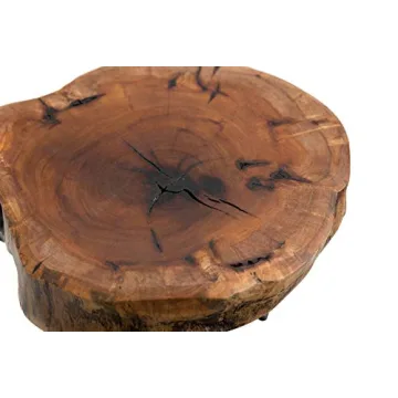 TJ Global Natural Edge Wooden Cake and Plant Stand