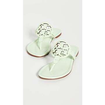 Tory Burch Women's Miller Sandals, Meadow Mist, Green, 8.5 Medium US