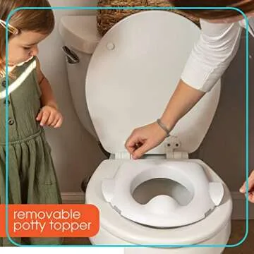 Summer My Size Potty with Transition Ring & Storage, Grey - Realistic Potty Training Toilet - Features Interactive Toilet Handle, Removable Potty Topper and Pot, Wipe Compartment, and Splash Guard