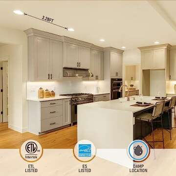 TORCHSTAR 12-Pack Essential Series 6 Inch Ultra-Thin LED Recessed Lighting with J-Box, 3000K Warm Wh...