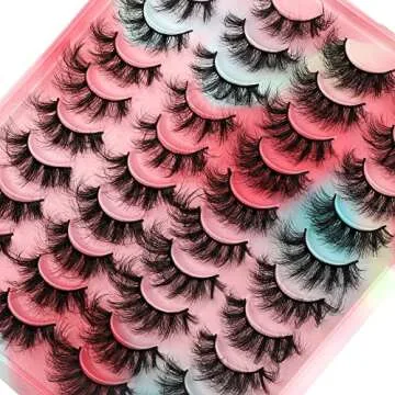 Newcally Mink Fluffy False Eyelashes 20MM Pack 20 Pairs