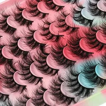 Newcally Mink Fluffy False Eyelashes 20MM Pack 20 Pairs