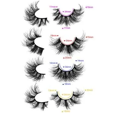 Newcally Mink Fluffy False Eyelashes 20MM Pack 20 Pairs