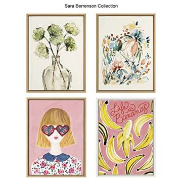 Kate and Laurel Sylvie Greenery Vase Wall Art Canvas 18x24