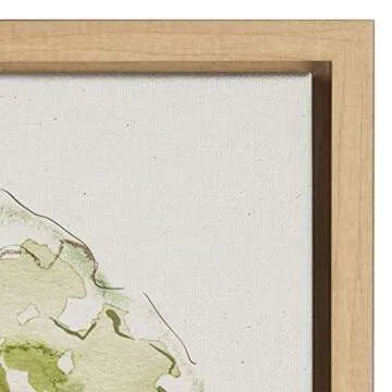 Kate and Laurel Sylvie Greenery Vase Wall Art Canvas 18x24