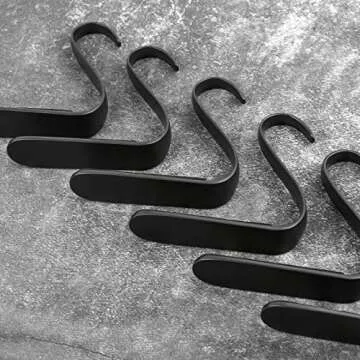 URATOT 4 Black Christmas Stocking Holders for Decoration